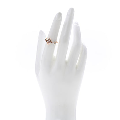 Louis Vuitton 18K Pink Gold Diamond Mother of Pearl Mini Color Blossom Star Ring 51 5.75 2 of 6