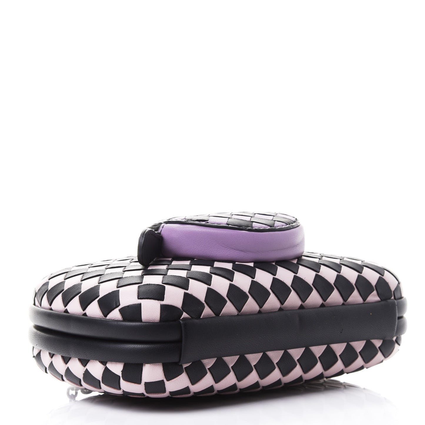 Intreccio Nappa Knot Clutch Black Pink Purple