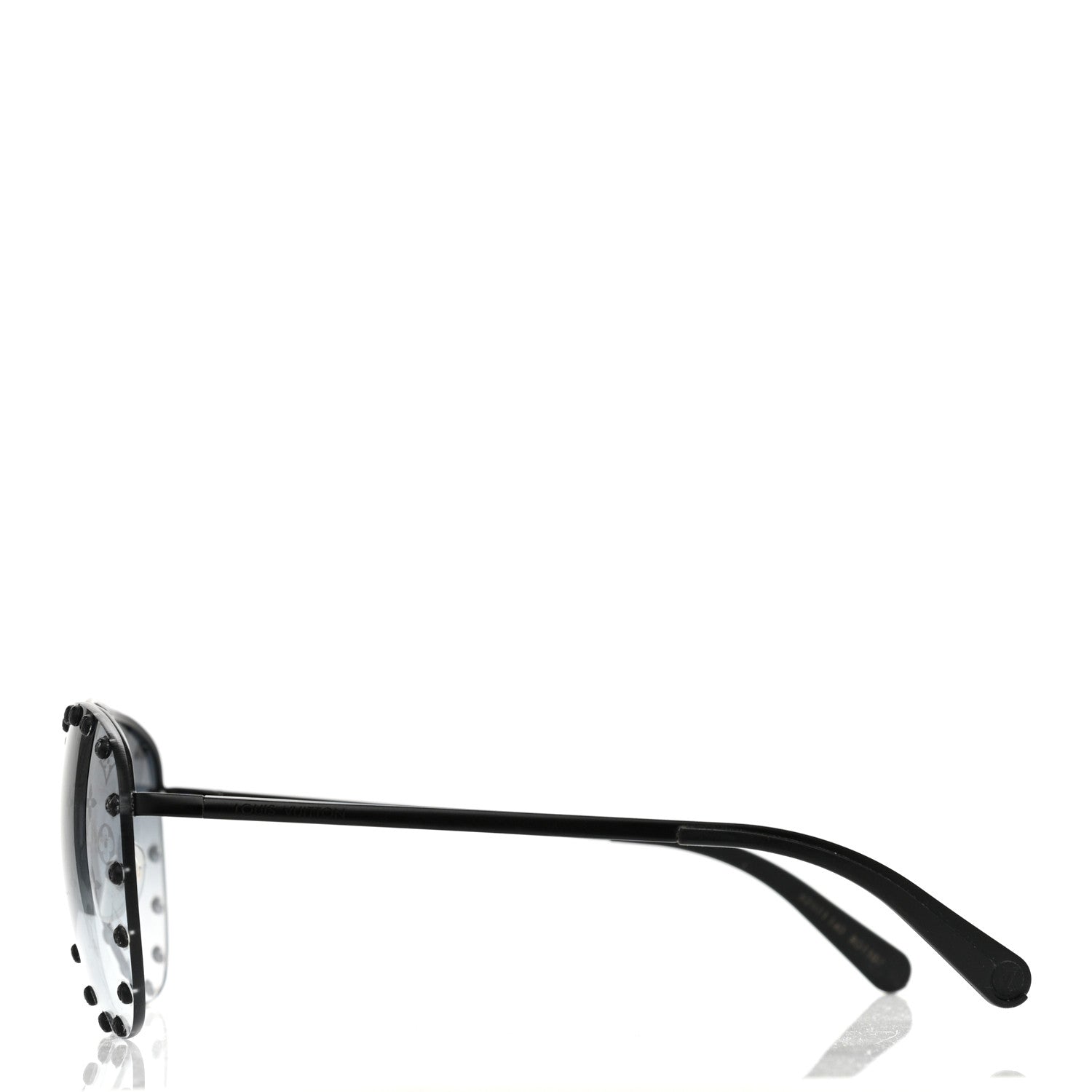 Louis Vuitton Monogram The Party Aviator Sunglasses Z0971U Black 3 of 8