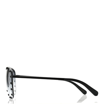 Louis Vuitton Monogram The Party Aviator Sunglasses Z0971U Black 3 of 8