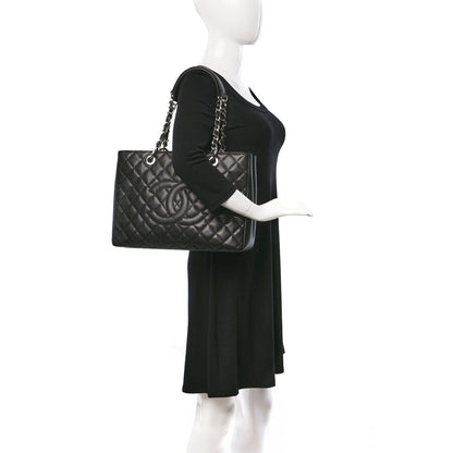 Chanel Caviar Quilted Grand Shopping Tote GST Black 2 of 9