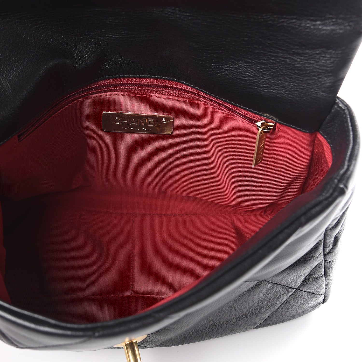 Chanel Goatskin Quilted Medium 19 Flap Black 4 of 8