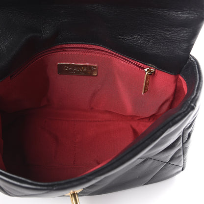 Chanel Goatskin Quilted Medium 19 Flap Black 4 of 8