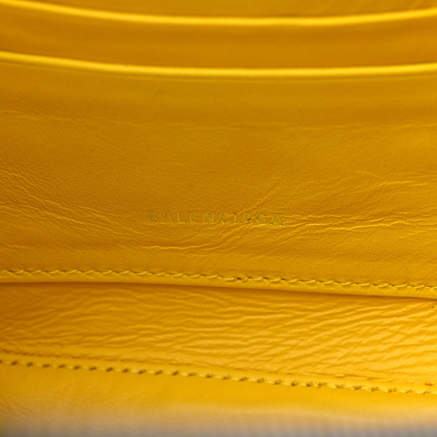 Shiny Day Calfskin Logo M Triangle Pouch Grey Blue White