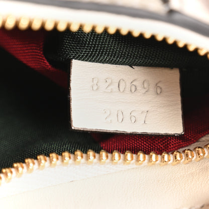 Gucci GG Monogram Calfskin Small Emblem Shoulder Bag Beige Mystic White 13 of 19