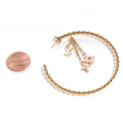 Louis Vuitton Sweet Monogram Creole Hoop Earrings 2 of 5