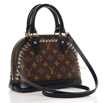 Louis Vuitton Monogram Macassar Studded Alma BB 3 of 6