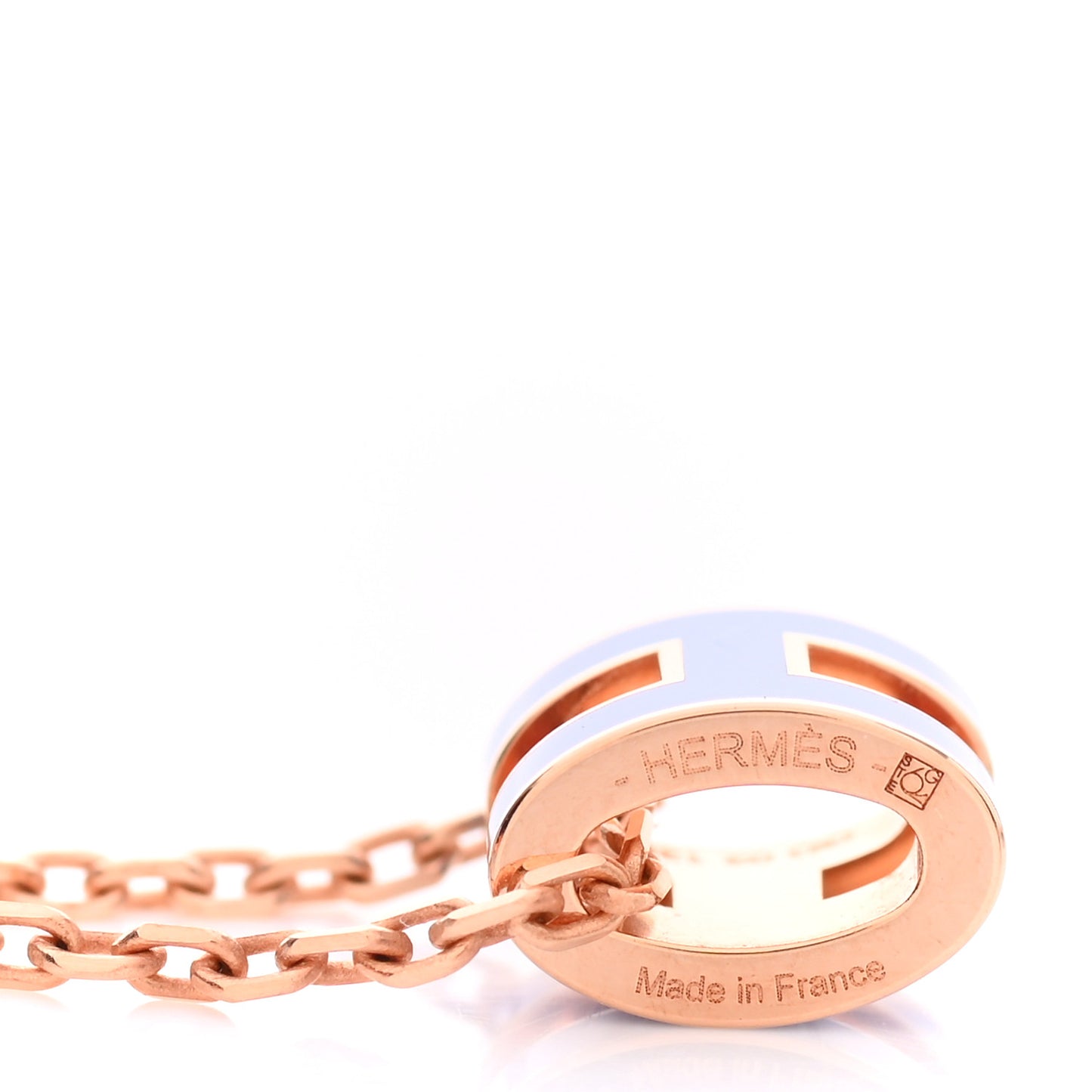 Rose Gold Mini Pop H Pendant Necklace Lilas