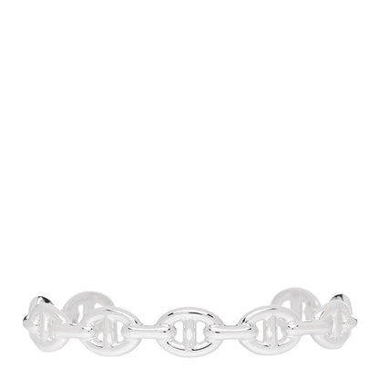 Hermes Sterling Silver MM Chaine d'Ancre Enchainee Cuff Bracelet SH 1 of 5