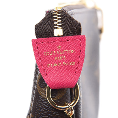 Louis Vuitton Monogram 2019 Christmas Animation Mini Courchevel Pochette Accessories Fuchsia 9 of 10