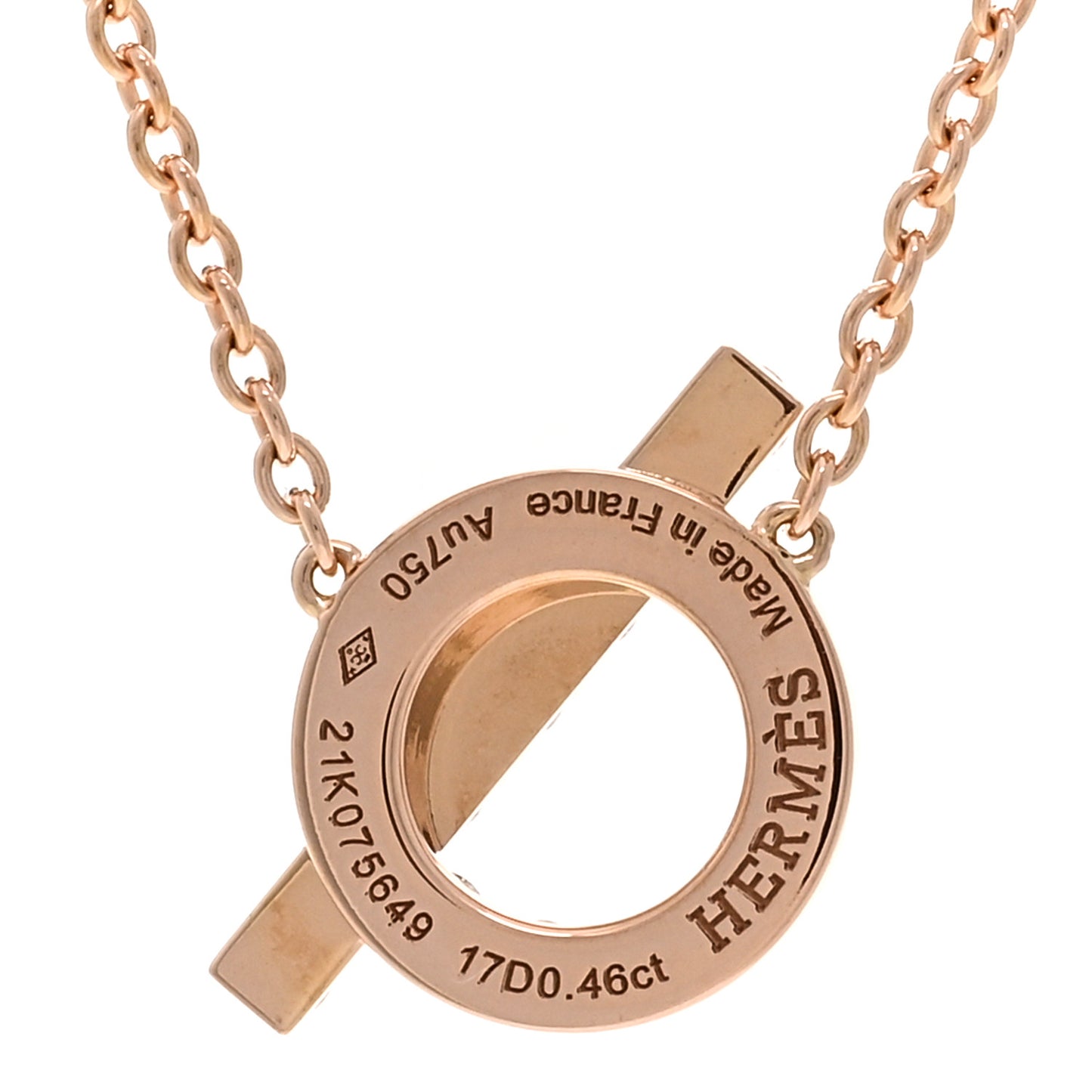 18K Rose Gold Diamond Finesse Pendant Necklace