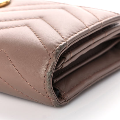 Gucci Calfskin Matelasse GG Marmont Continental Wallet Porcelain Rose 10 of 13