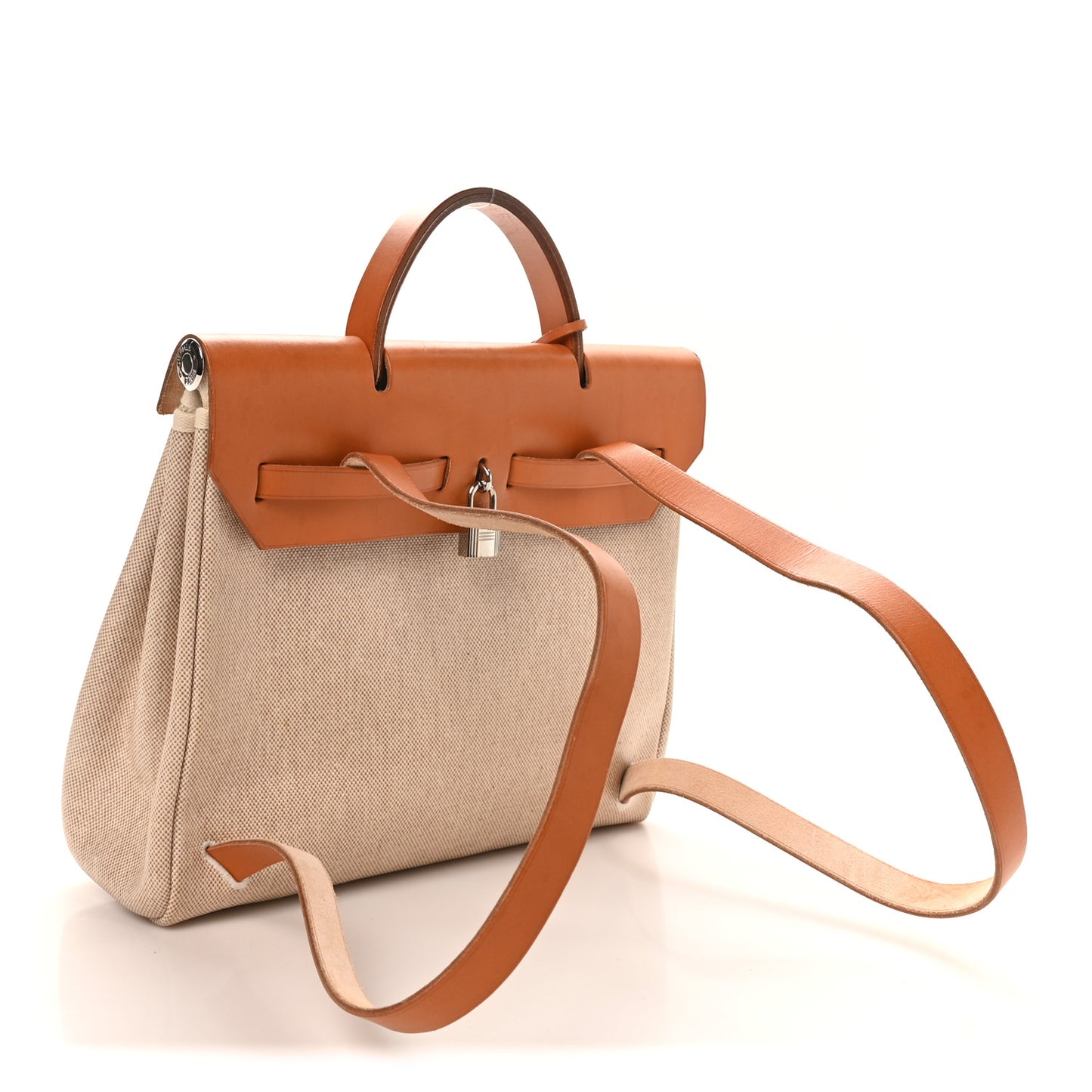 Toile Vache Calfskin Herbag 30 PM Backpack Natural