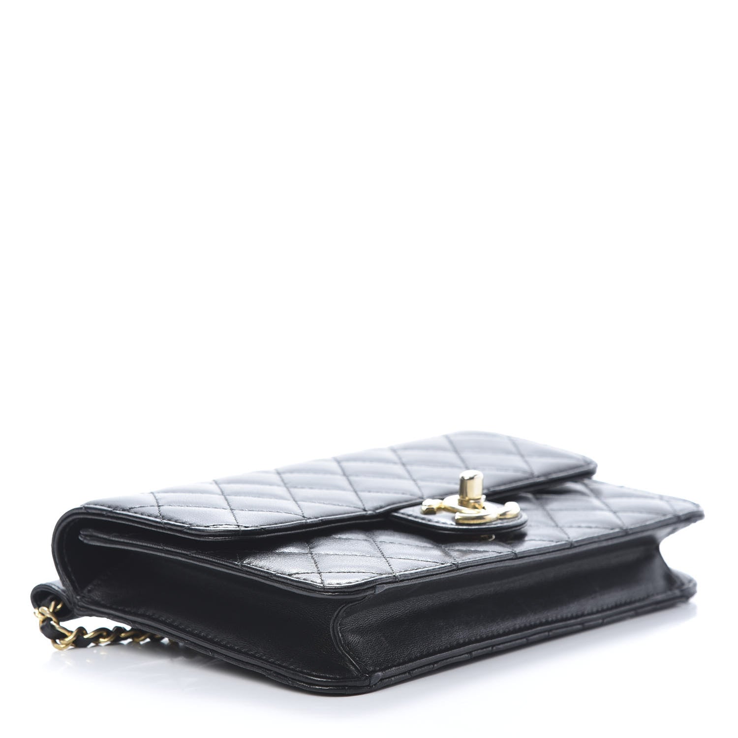 Chanel Lambskin Quilted Medium Crossing Times Flap Black 4 of 13