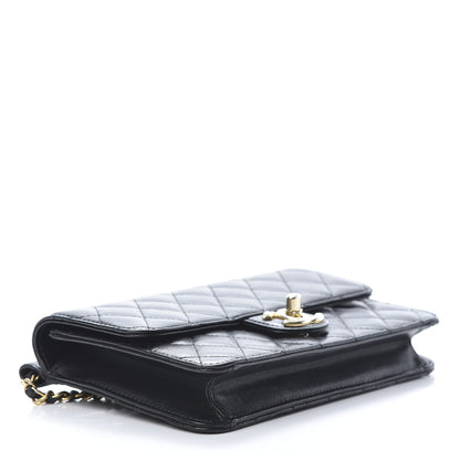 Chanel Lambskin Quilted Medium Crossing Times Flap Black 4 of 13