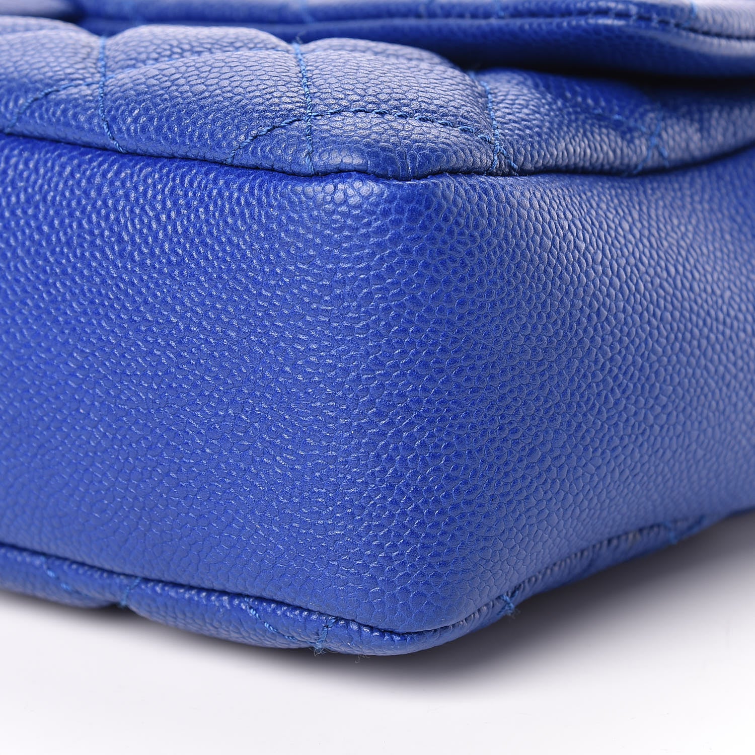 Chanel Caviar Quilted Jumbo Easy Flap Blue 10 of 10