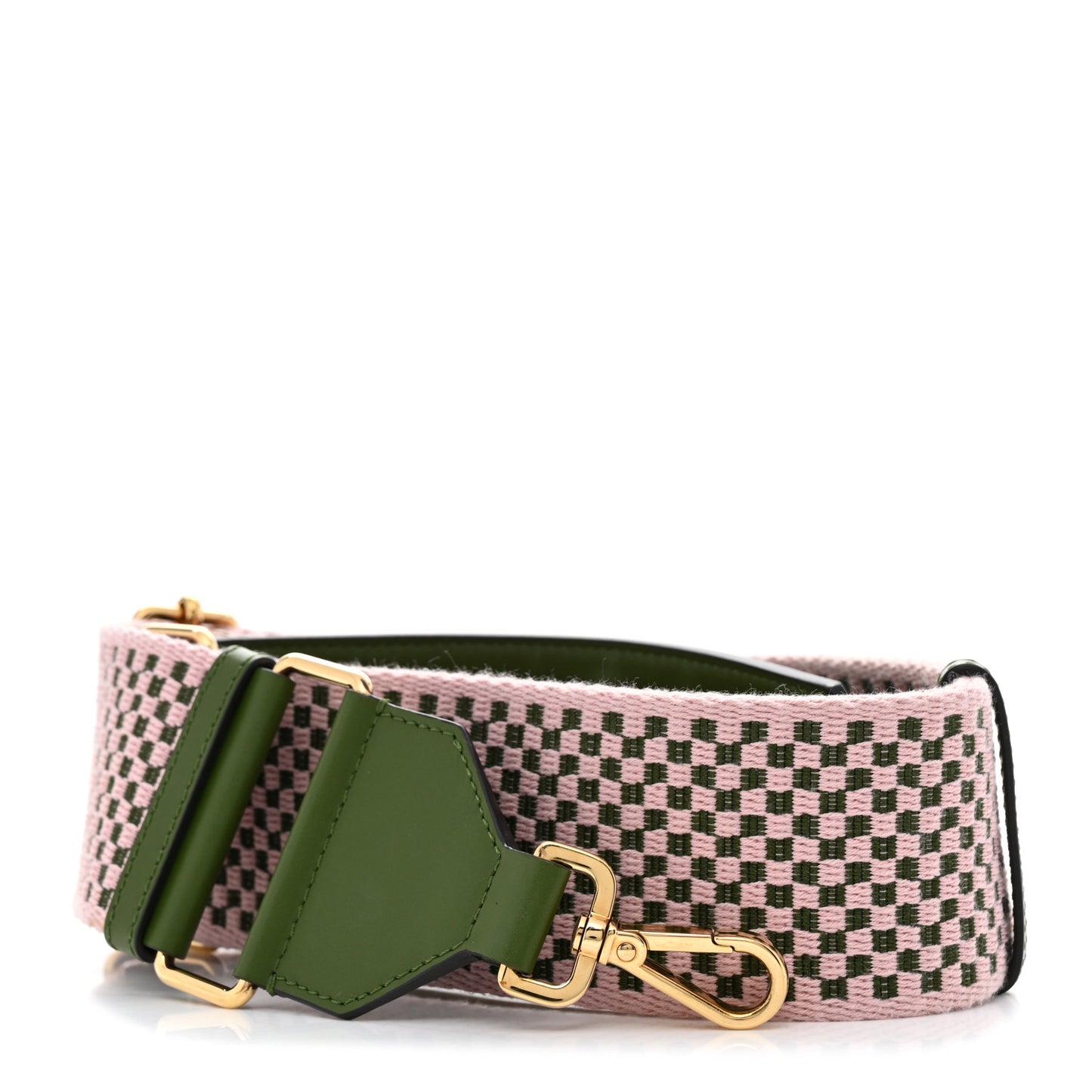 Ribbon Vitello King Logo Embossed Gingham Woven Adjustable Strap You Lilac