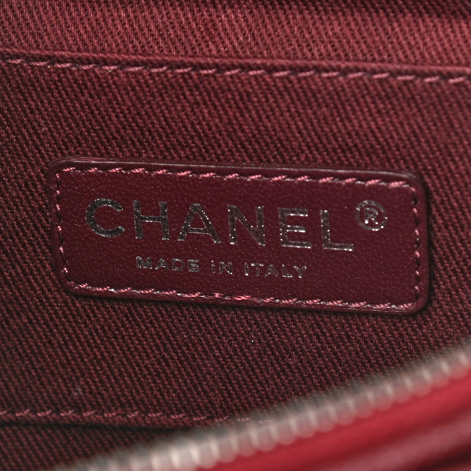 Chanel Goatskin Quilted CC Waiter Shoulder Bag Burgundy 6 of 10