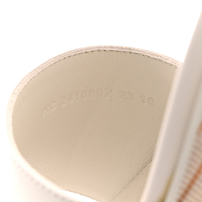 Hermes Calfskin Illusion 35 Wedge Sandals 36.5 Blanc De Paris 9 of 10