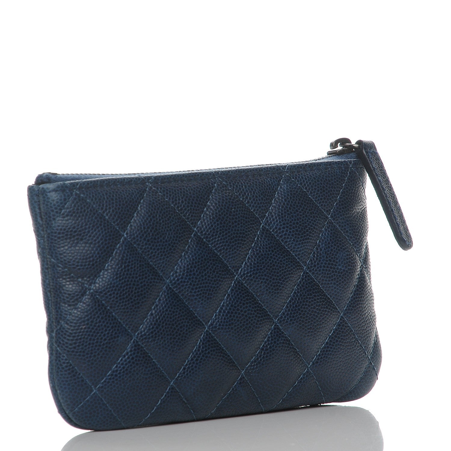 Chanel Caviar Quilted Small Cosmetic Case Navy 3 of 8