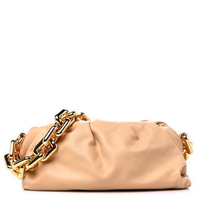 Bottega Veneta Calfskin The Pouch Chain Almond 1 of 8