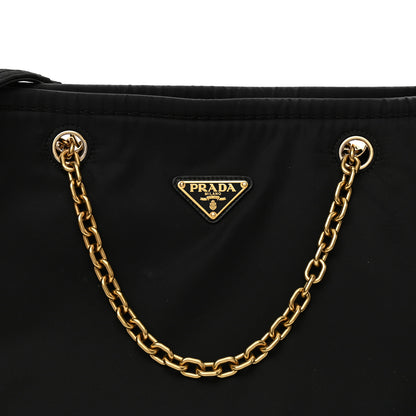 Prada Tessuto Nylon Chain Tote Black 7 of 11