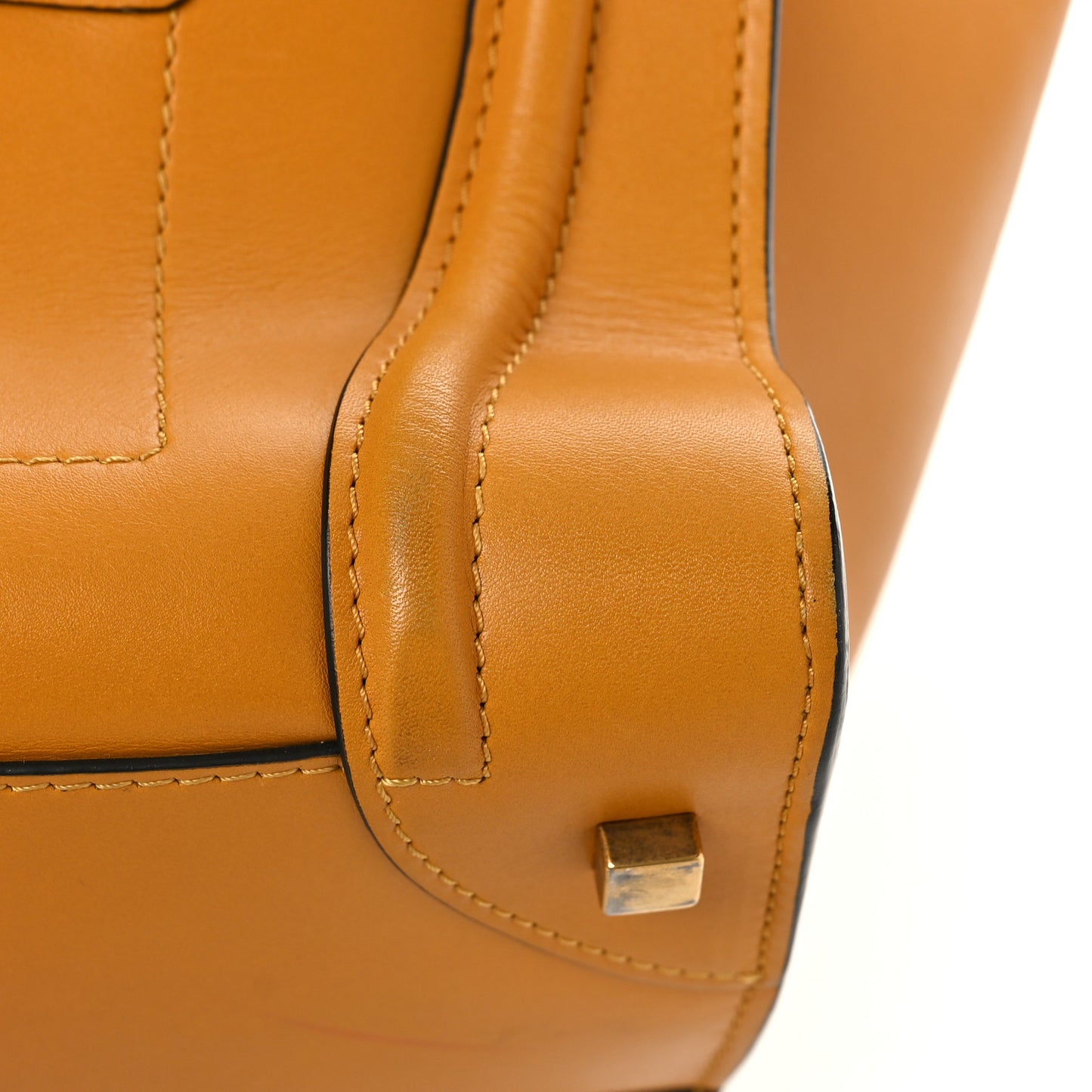 Smooth Calfskin Micro Luggage Amber