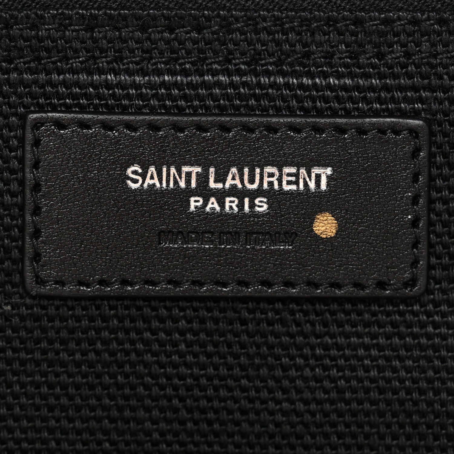 Saint Laurent Linen Calfskin Rive Gauche Tote White Black 6 of 10