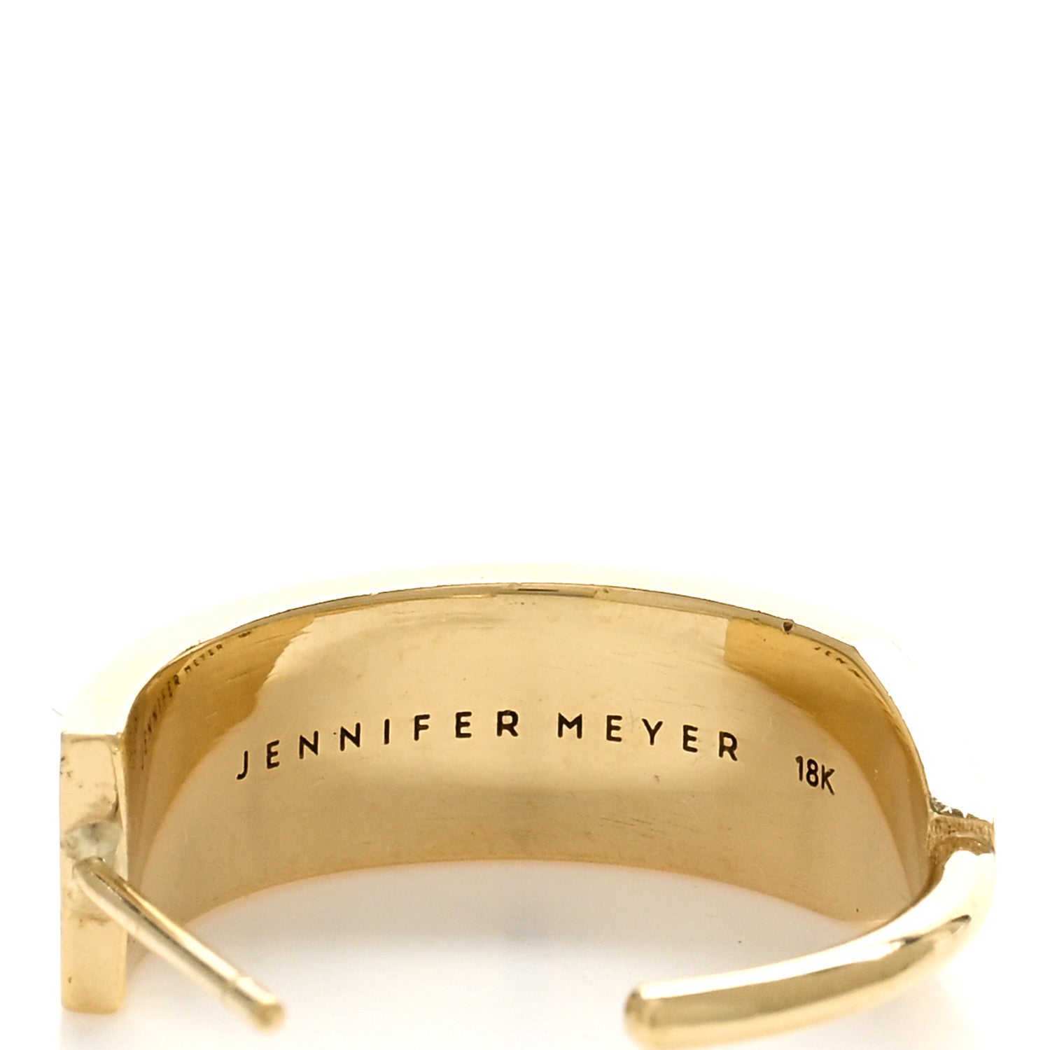 Jennifer Meyer 18K Yellow Gold Wide Ellen Hoop Earrings 5 of 6