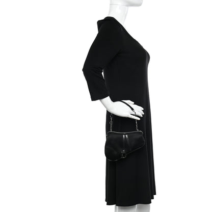 Christian Dior Satin Mini Frame Saddle Black 2 of 10