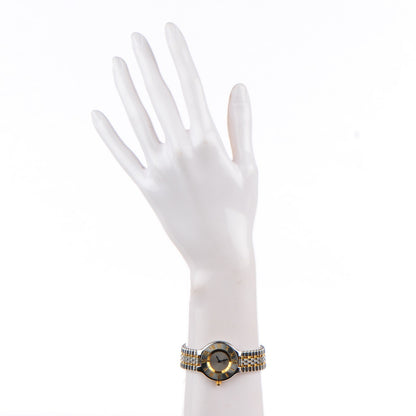 Cartier Stainless Steel 18K Yellow Gold 28mm Must De 21 Bullet Link Quartz Watch 2 of 8