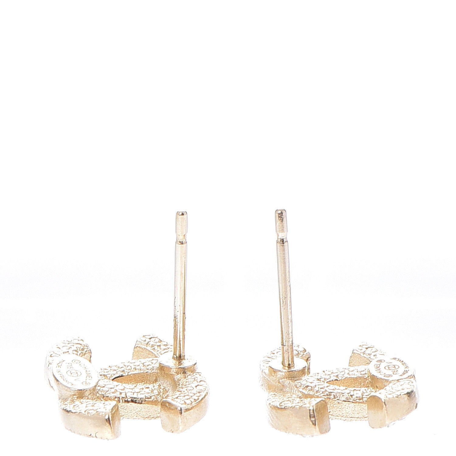 Chanel Crystal CC Earrings Gold 3 of 5