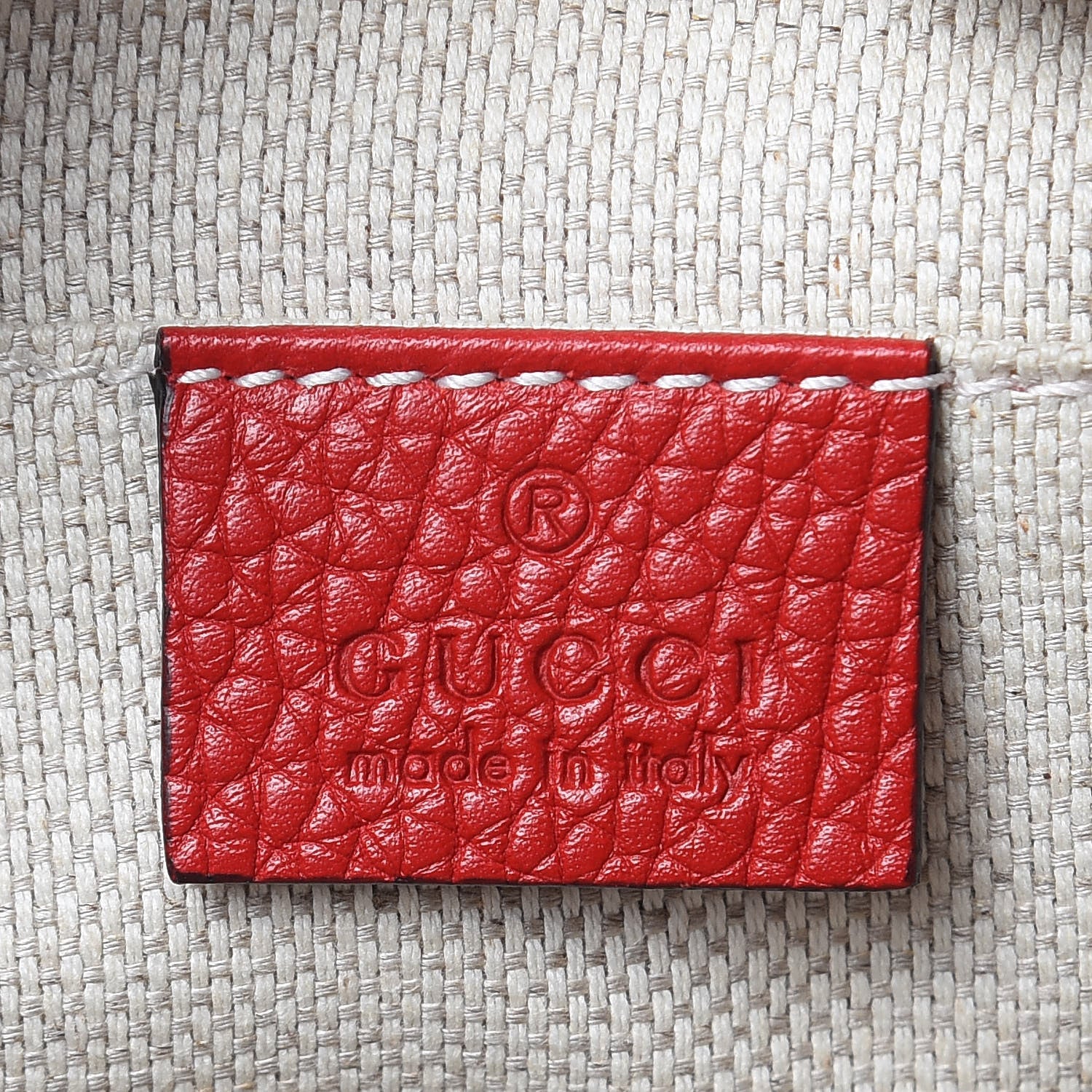 Gucci Pebbled Calfskin Small Soho Disco Bag Tabasco Red 6 of 9