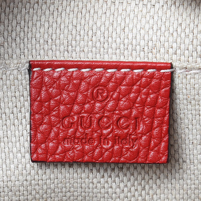 Gucci Pebbled Calfskin Small Soho Disco Bag Tabasco Red 6 of 9