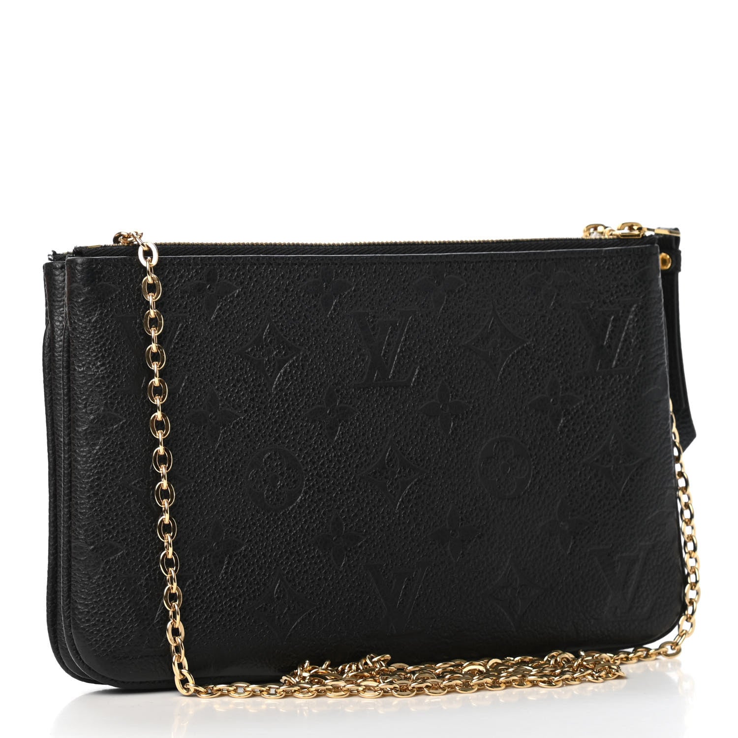 Louis Vuitton Empreinte Double Zip Pochette Black 2 of 4