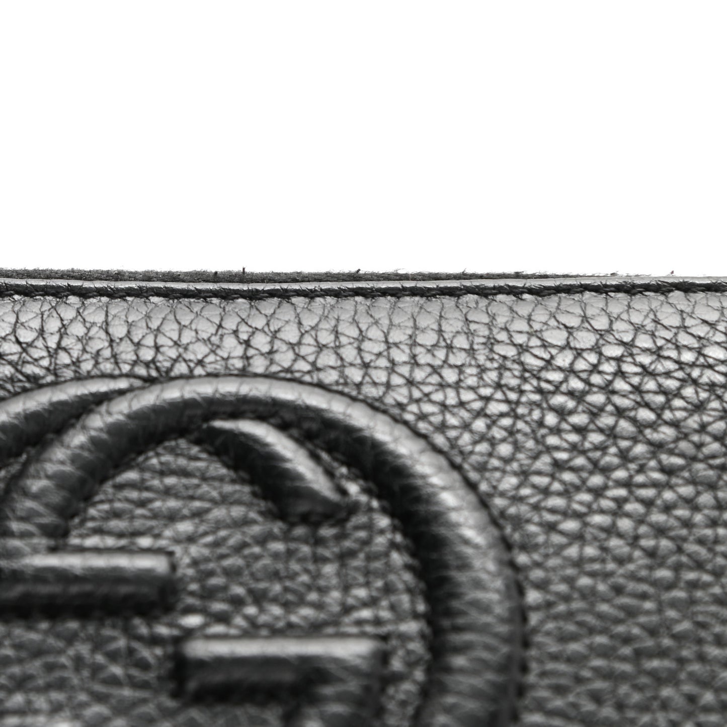 Pebbled Calfskin Soho Zip Around Wallet Black