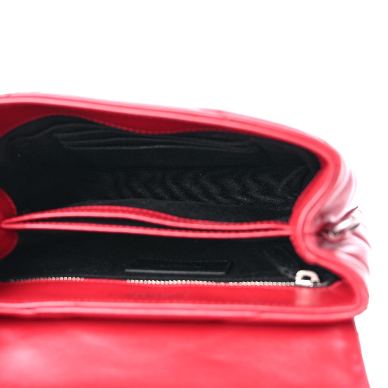 Saint Laurent Calfskin Y Quilted Monogram Toy Loulou Crossbody Bag Rouge 5 of 12