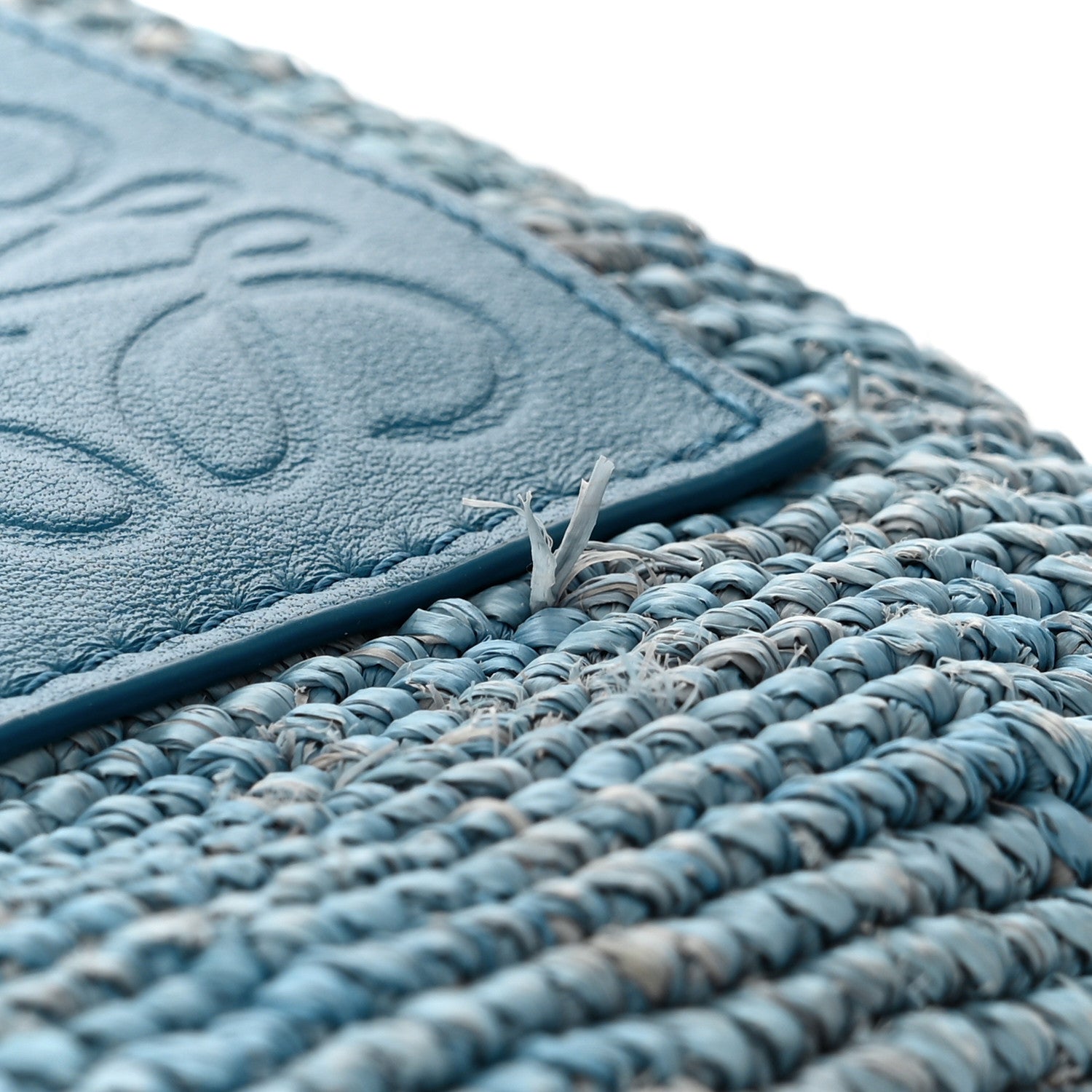 Loewe Raffia Mini Slit Tote Bag Blue 11 of 11