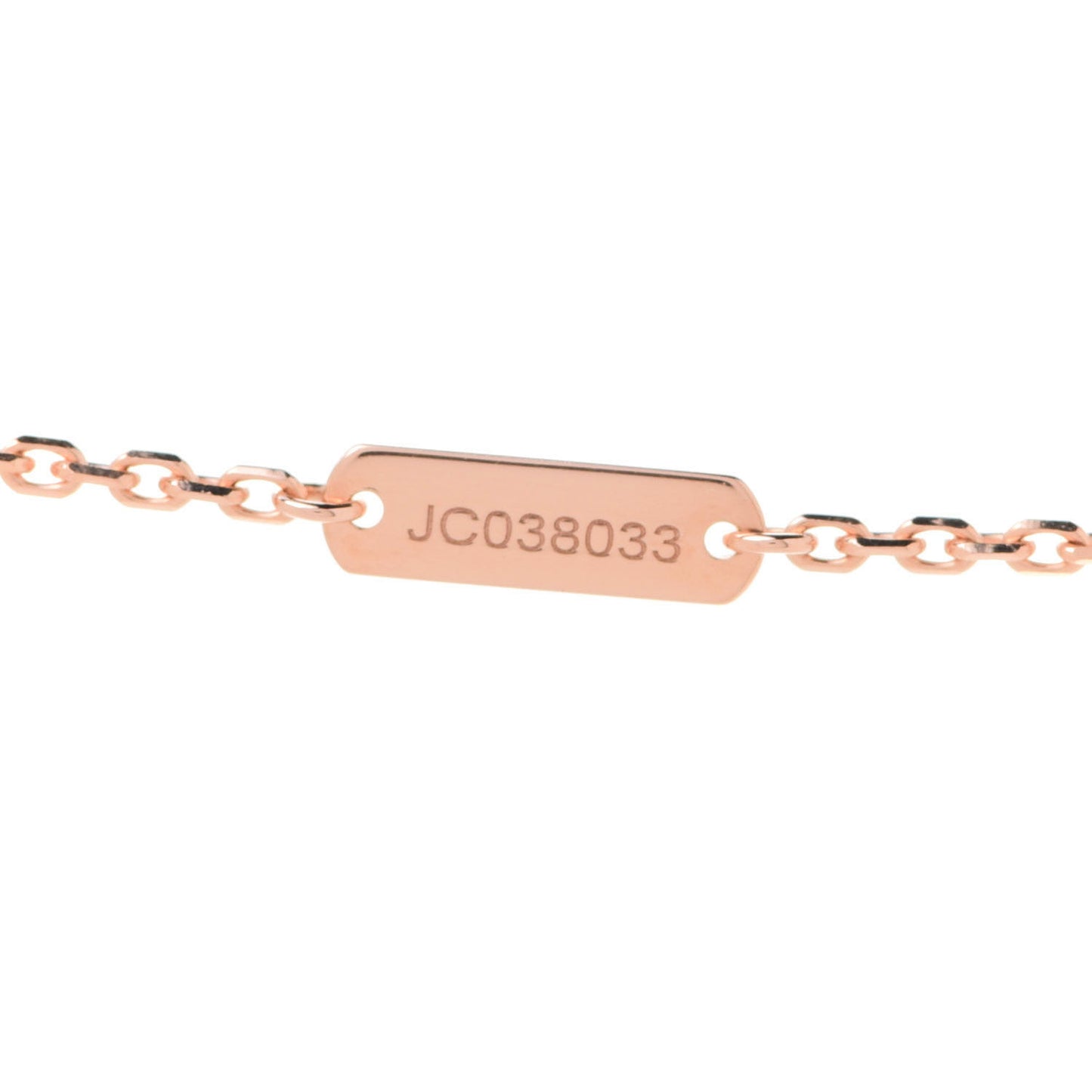 18K Rose Gold Diamond Rhodonite Vintage Alhambra Pendant Necklace