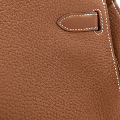 Hermes Taurillon Clemence Jypsiere 28 Gold 11 of 14