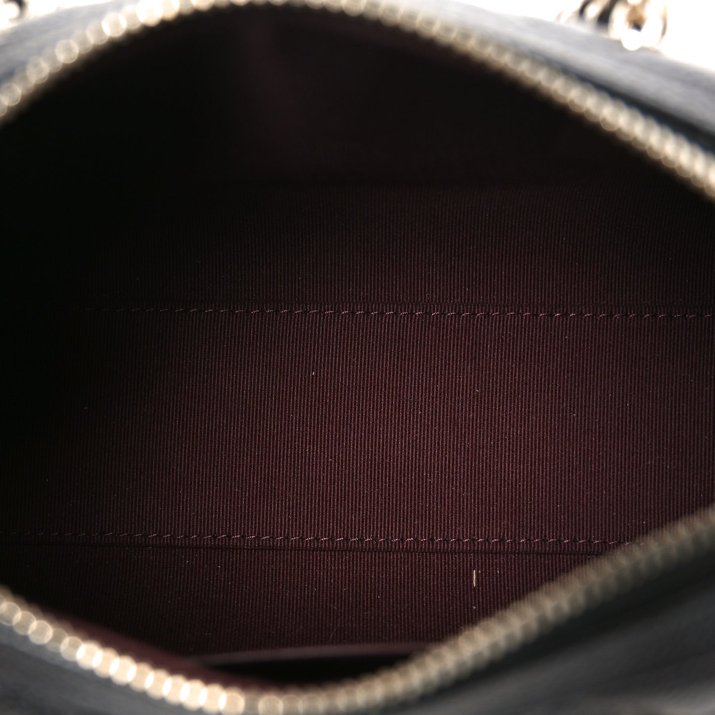Caviar Quilted Barrel Clutch With Chain Black