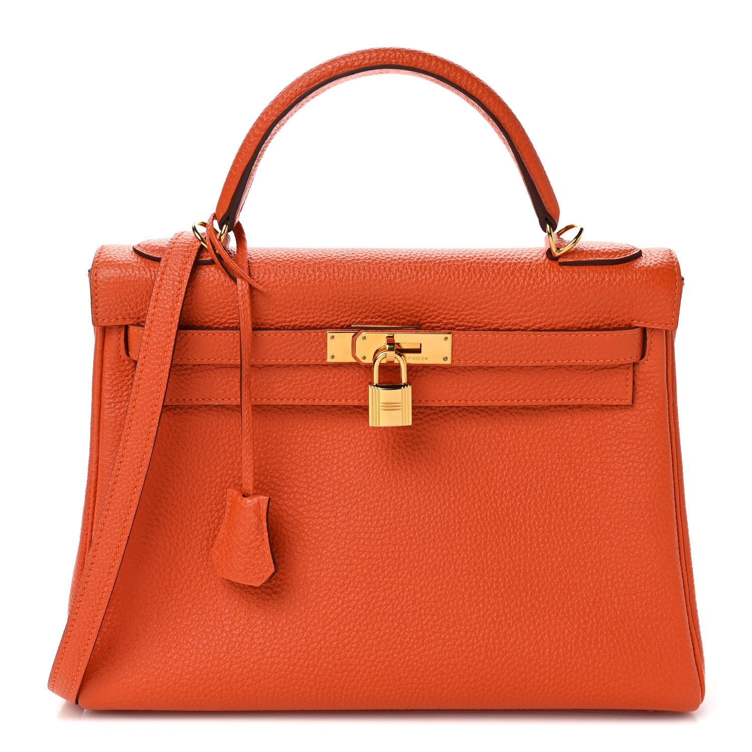 Hermes Togo Kelly Retourne 32 Orange 1 of 9
