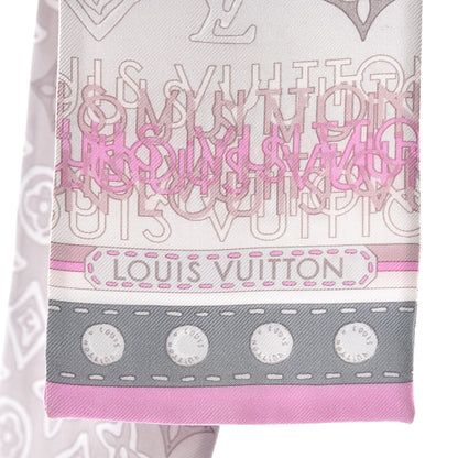Louis Vuitton Silk Monogram Map Bandeau Pearl Pink 4 of 4