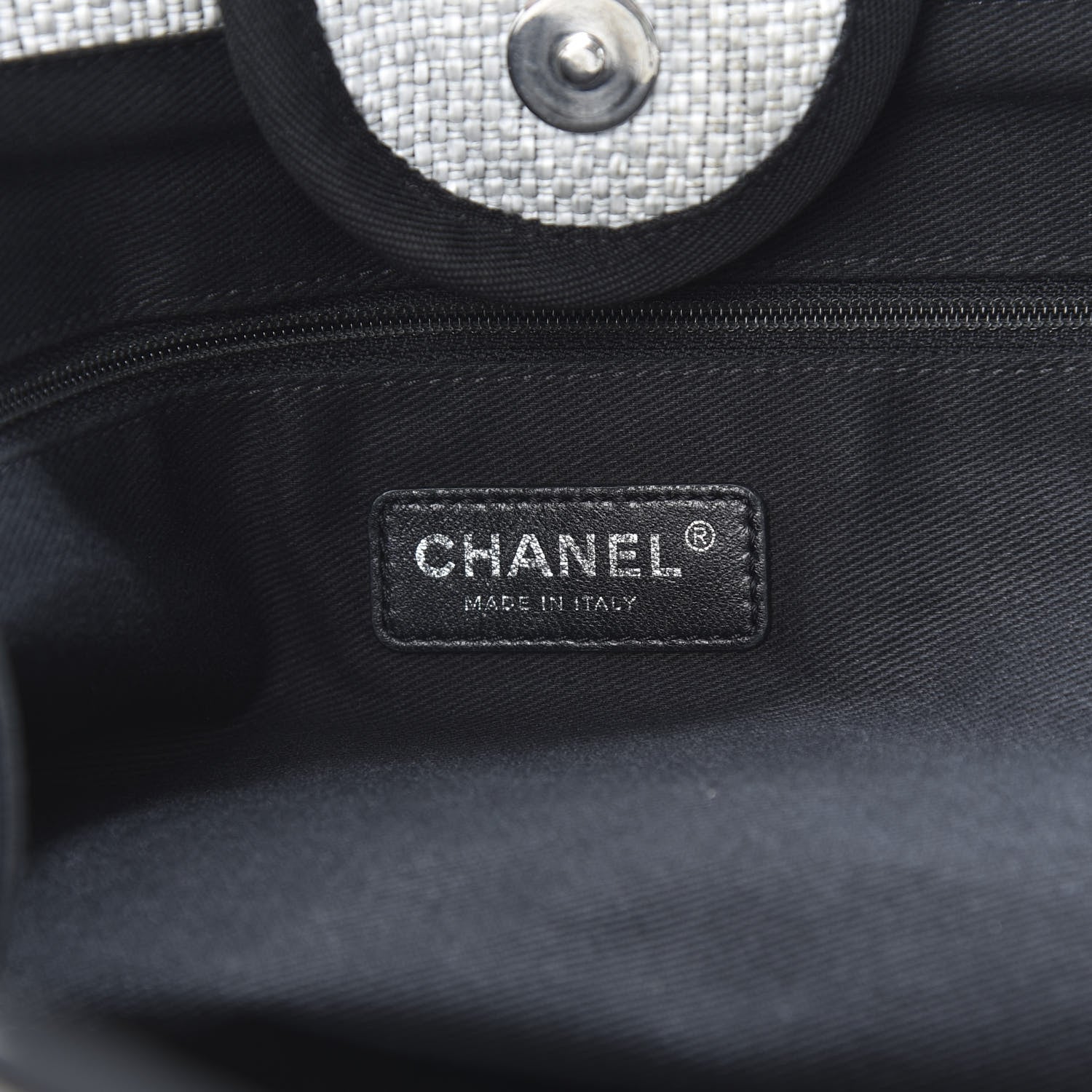 Chanel Canvas Deauville Large Tote Grey 6 of 10