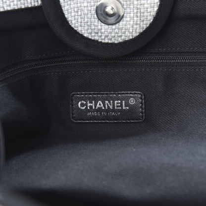 Chanel Canvas Deauville Large Tote Grey 6 of 10