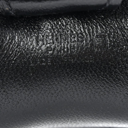 Hermes Milo Lambskin Matte Alligator Touch Grigri Rodeo Horse Bag Charm PM So Black 3 of 6