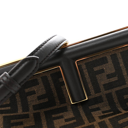 Fendi Shiny Nappa Fabric Jacquard FF 1974 Midi Fendi Tobacco Moro Ebano 8 of 10