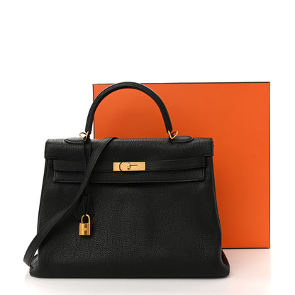 Hermes Togo Kelly Retourne 35 Black 18 of 18