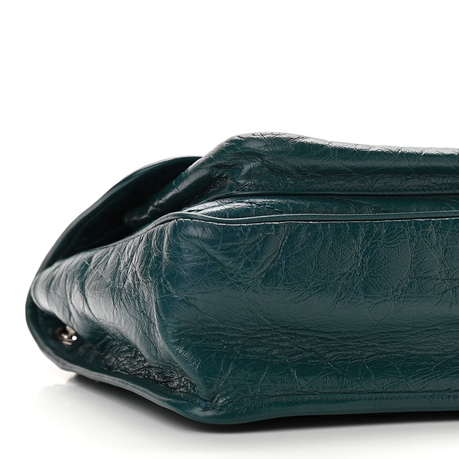 Saint Laurent Crinkled Calfskin Matelasse Monogram Medium Niki Chain Satchel Peacock Green 5 of 10