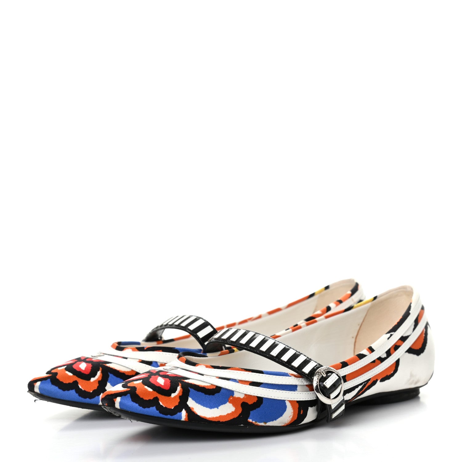 Louis Vuitton Satin Psychadelic Ballerina Flats 37.5 Multicolor 3 of 11